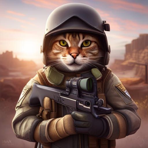 Special Forces Kitty - AI Generated Artwork - NightCafe Creator