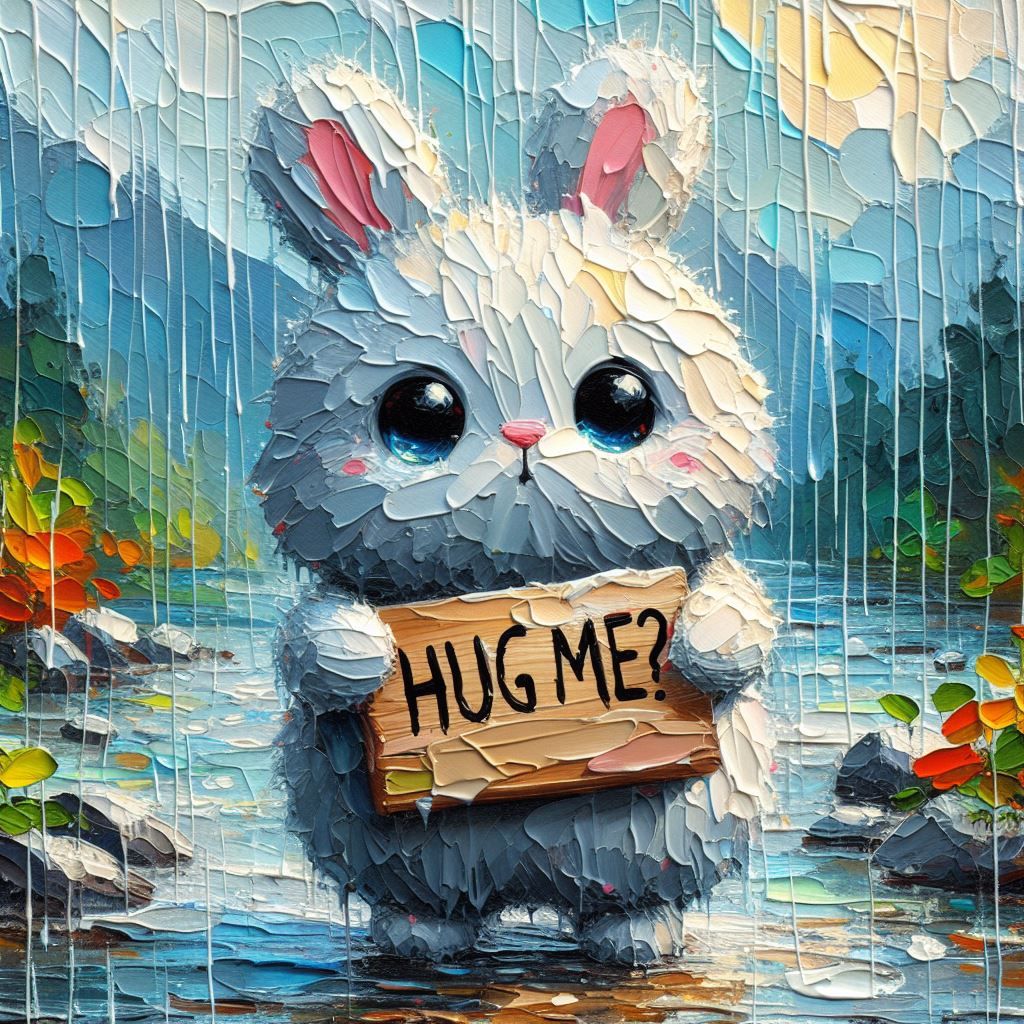 White bunny needing hugs