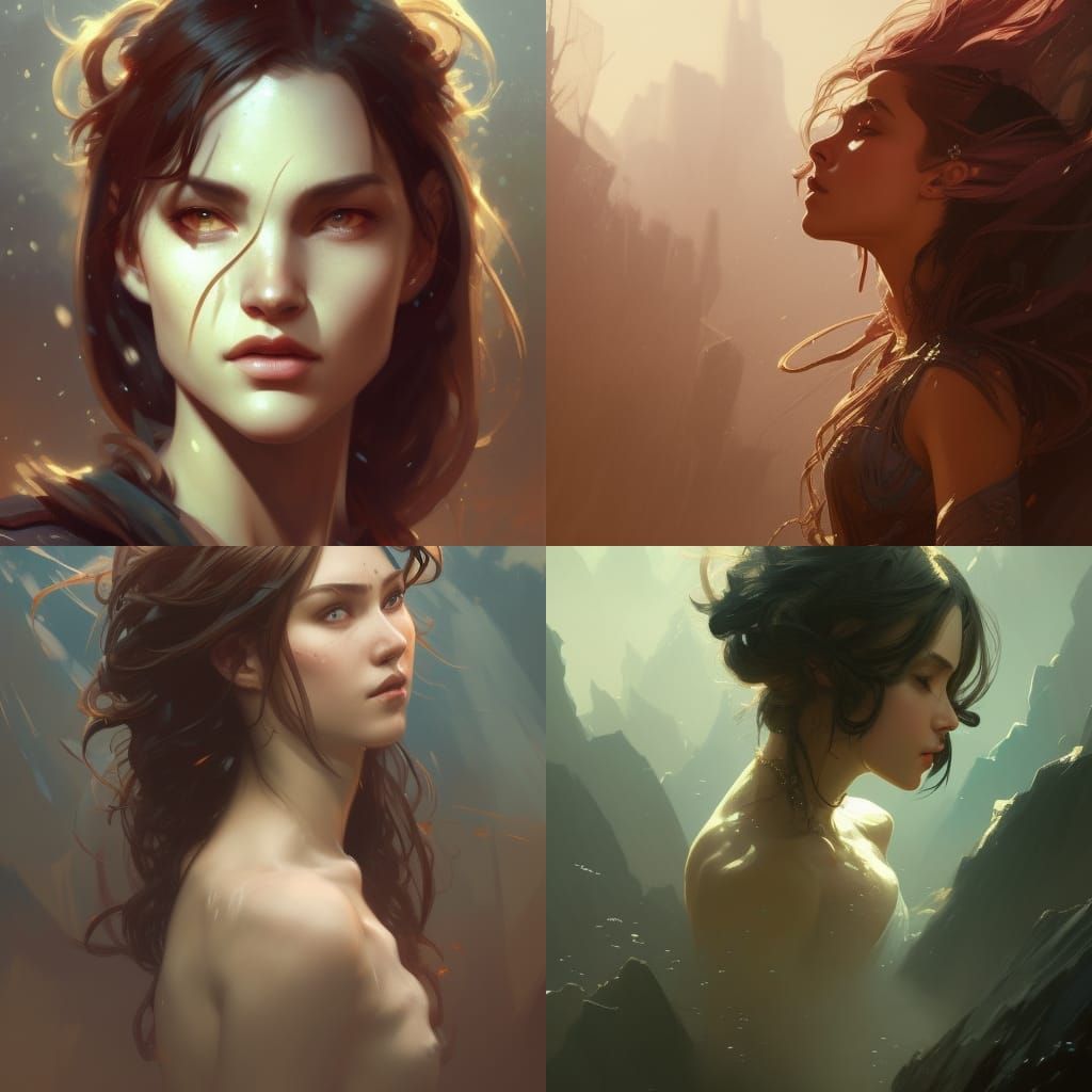 Cinematic fantasy landscape head and shoulders portrait, 8k ...