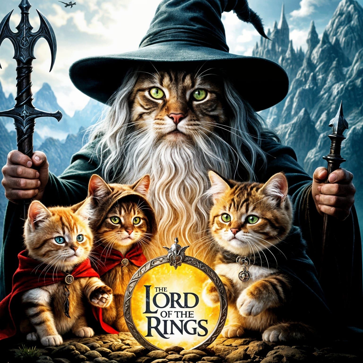 The kittenship of the Ring   by @Pepino