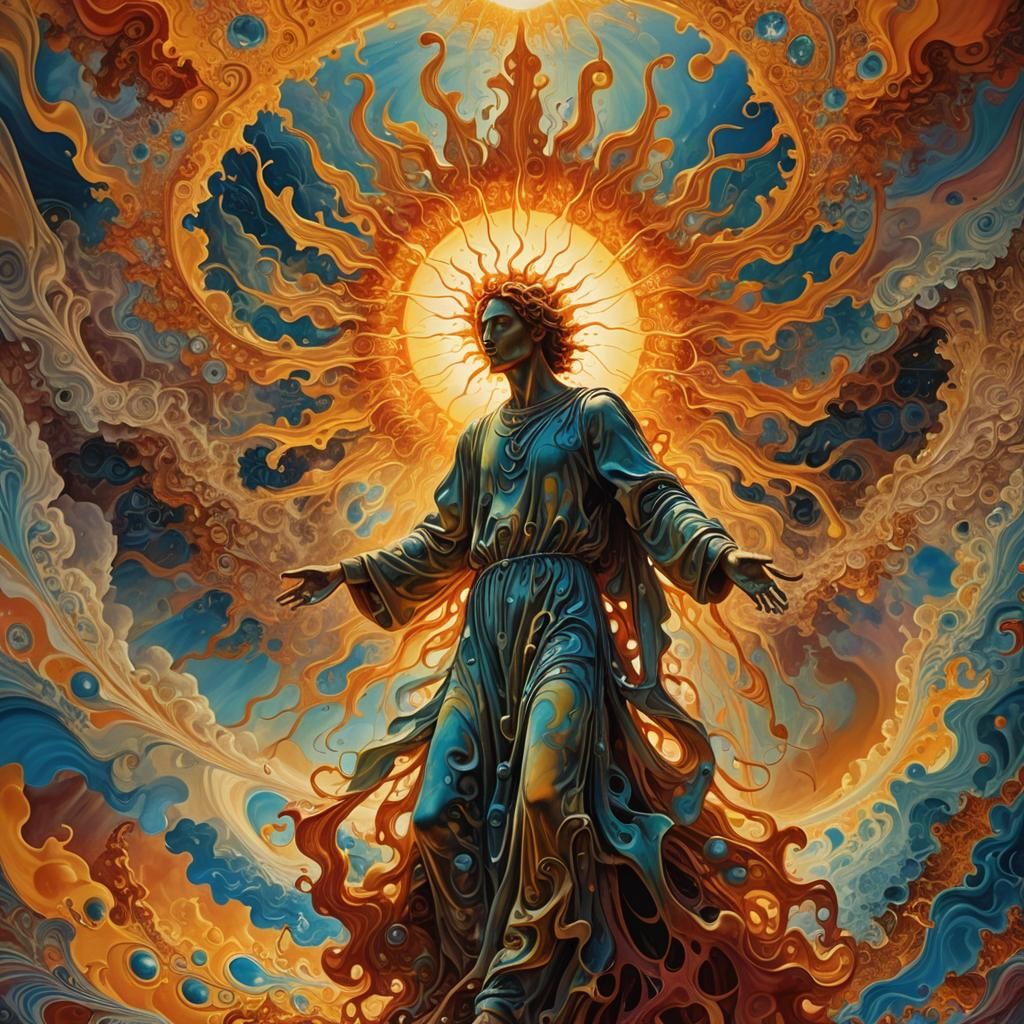 Angel on trip on the sun