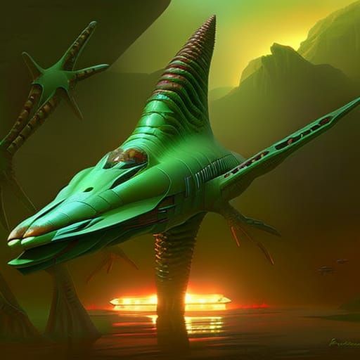 Lizard Ship 16 - AI Generated Artwork - NightCafe Creator