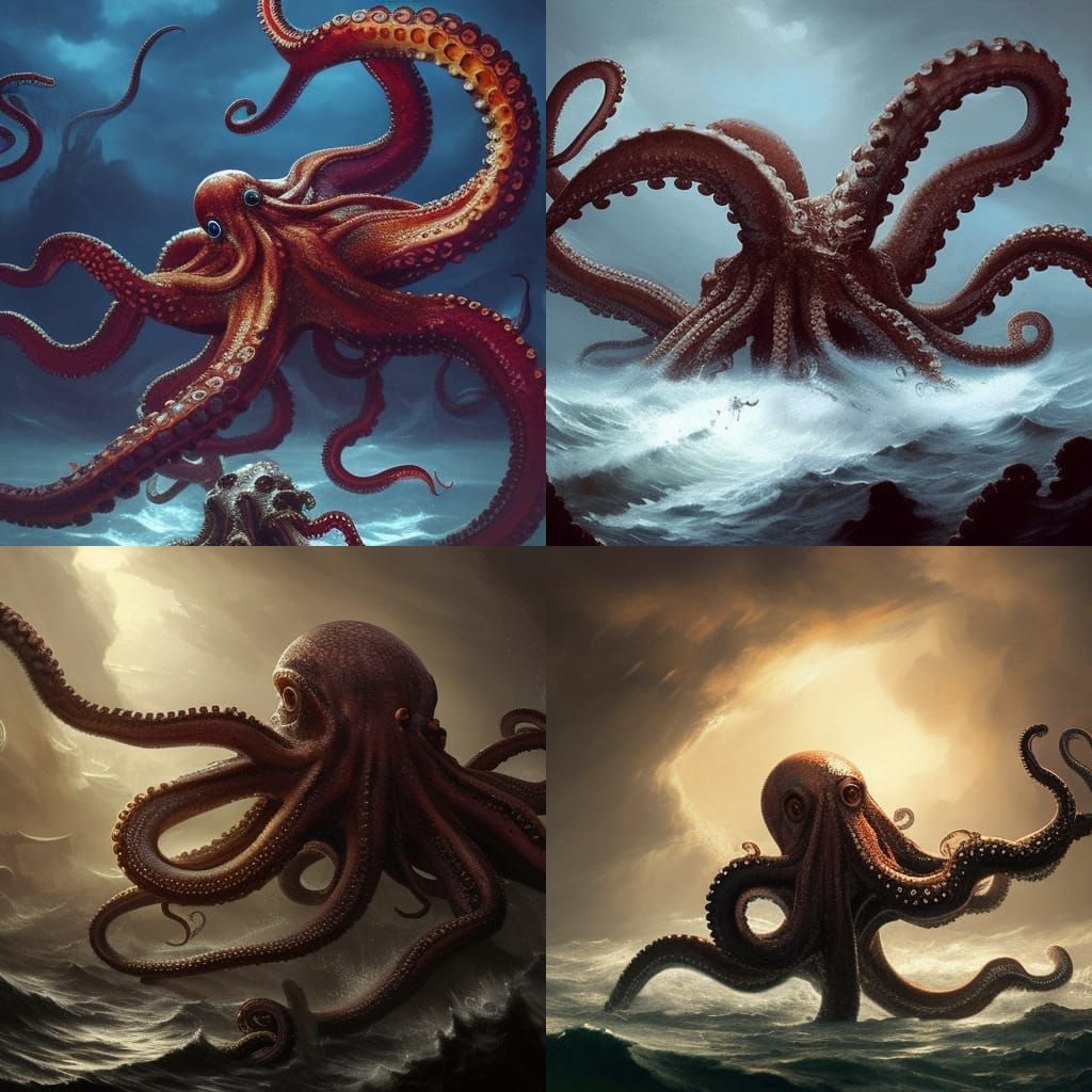 Octopus in the storm