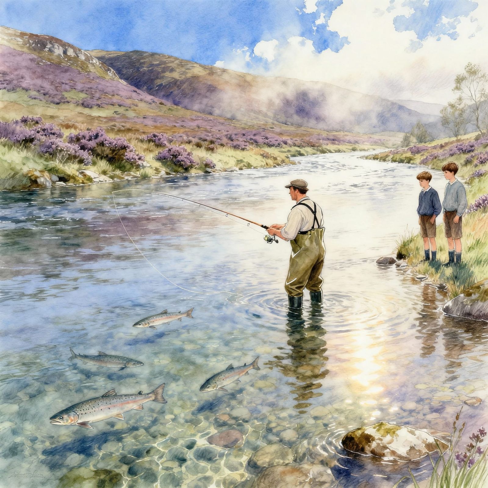 Fishing for salmon  by @Carianne Cuthbertsson