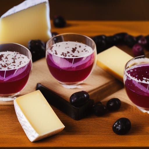 cassis liqueur and cheese
