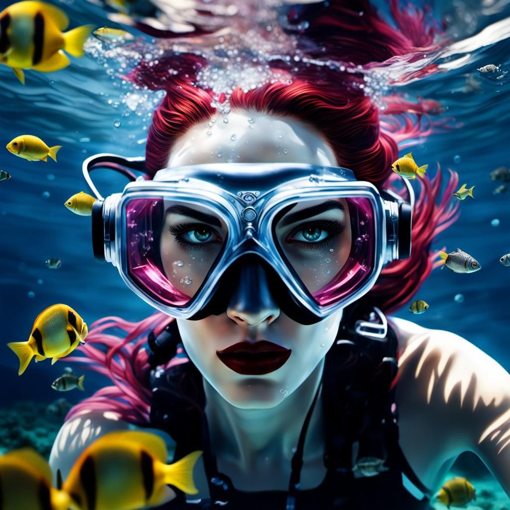 Ultra-detailed hyperrealistic movie scene, hyperrealistic art: intense close-up of a young vampire cyborg girl, wearing ...