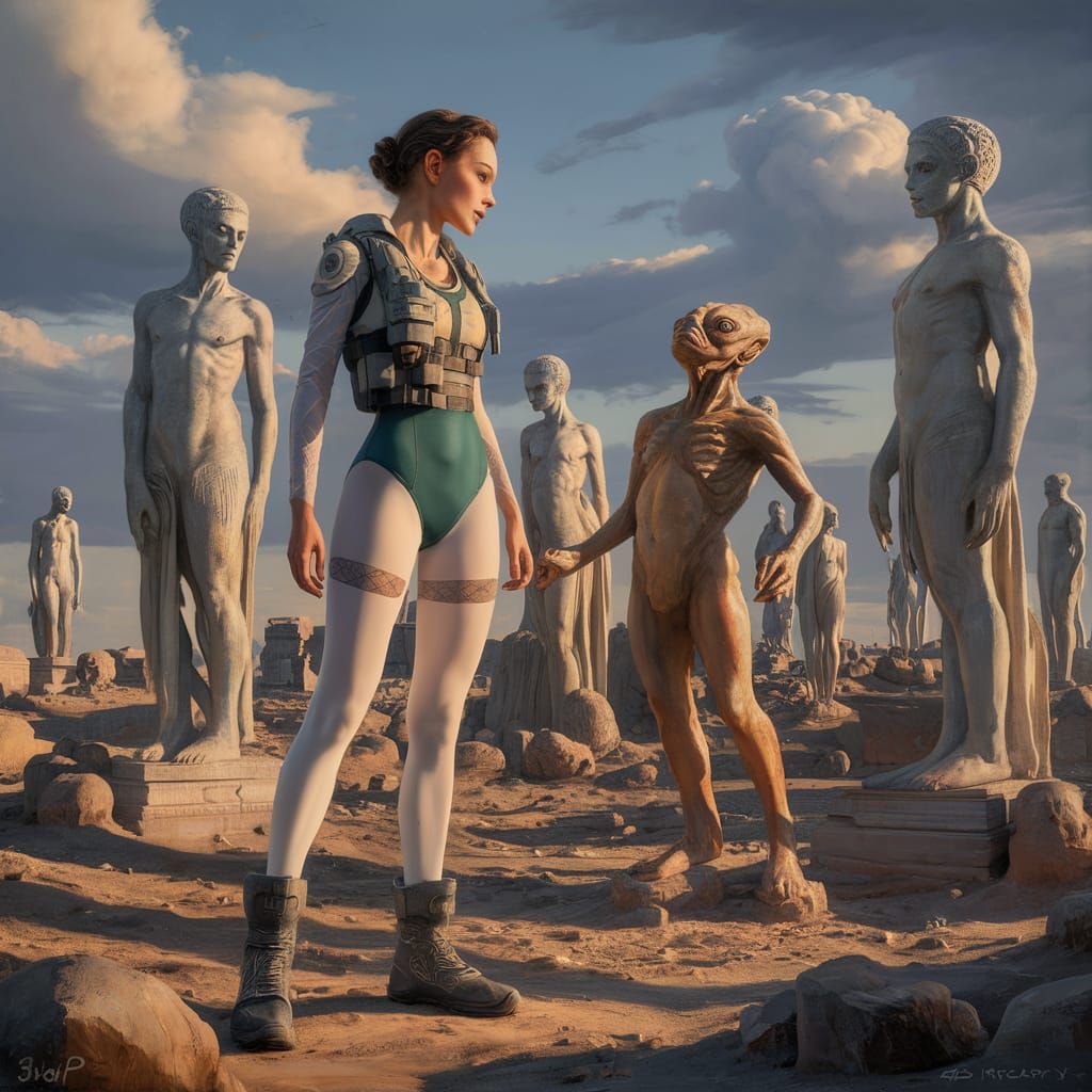 landed on a seemingly dead alien planet, a portrait view fro...