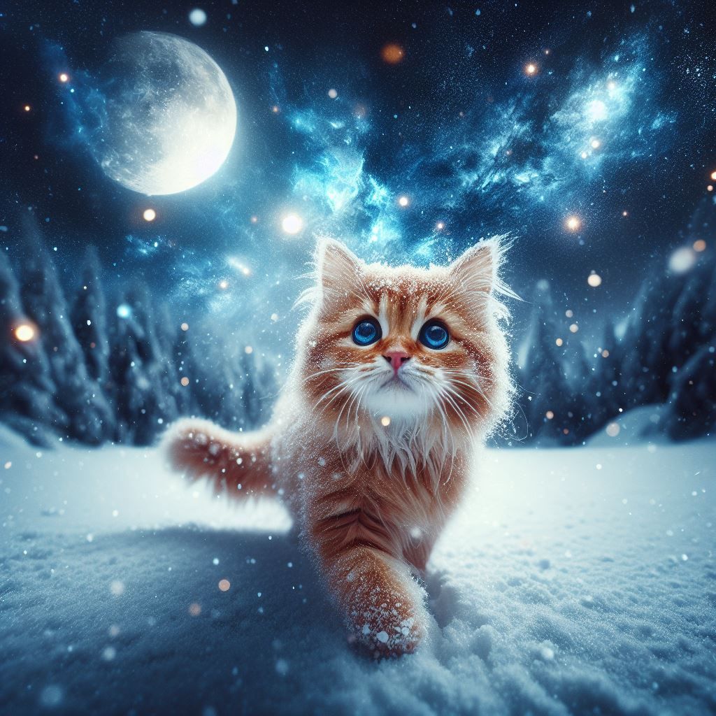 Moon Snow Kitty