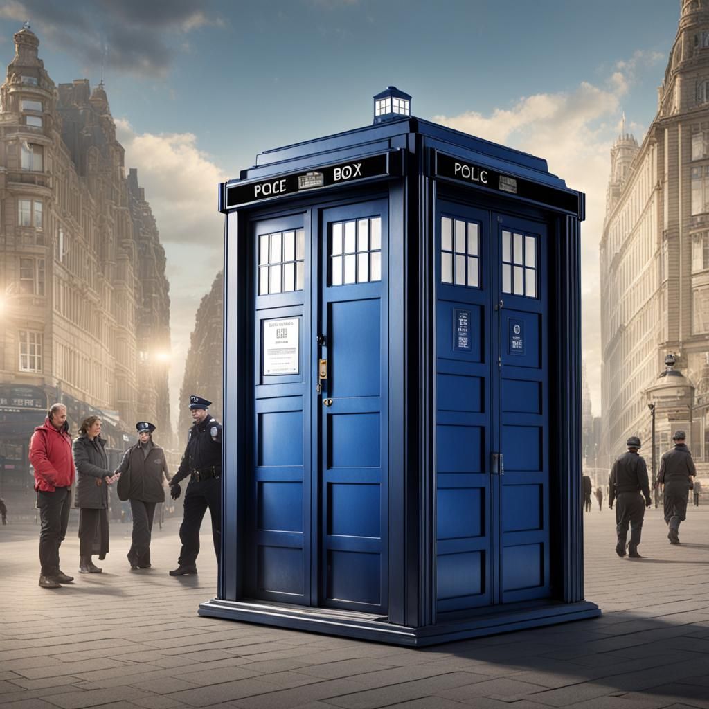 police box with dimensionally transcendental, it appears muc...