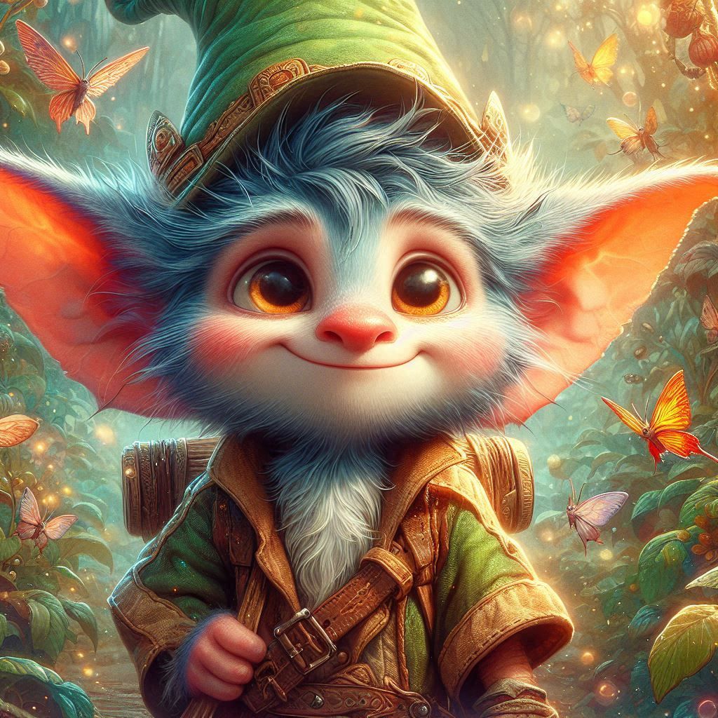 adorable fairy-tale fantasy creature portrait..