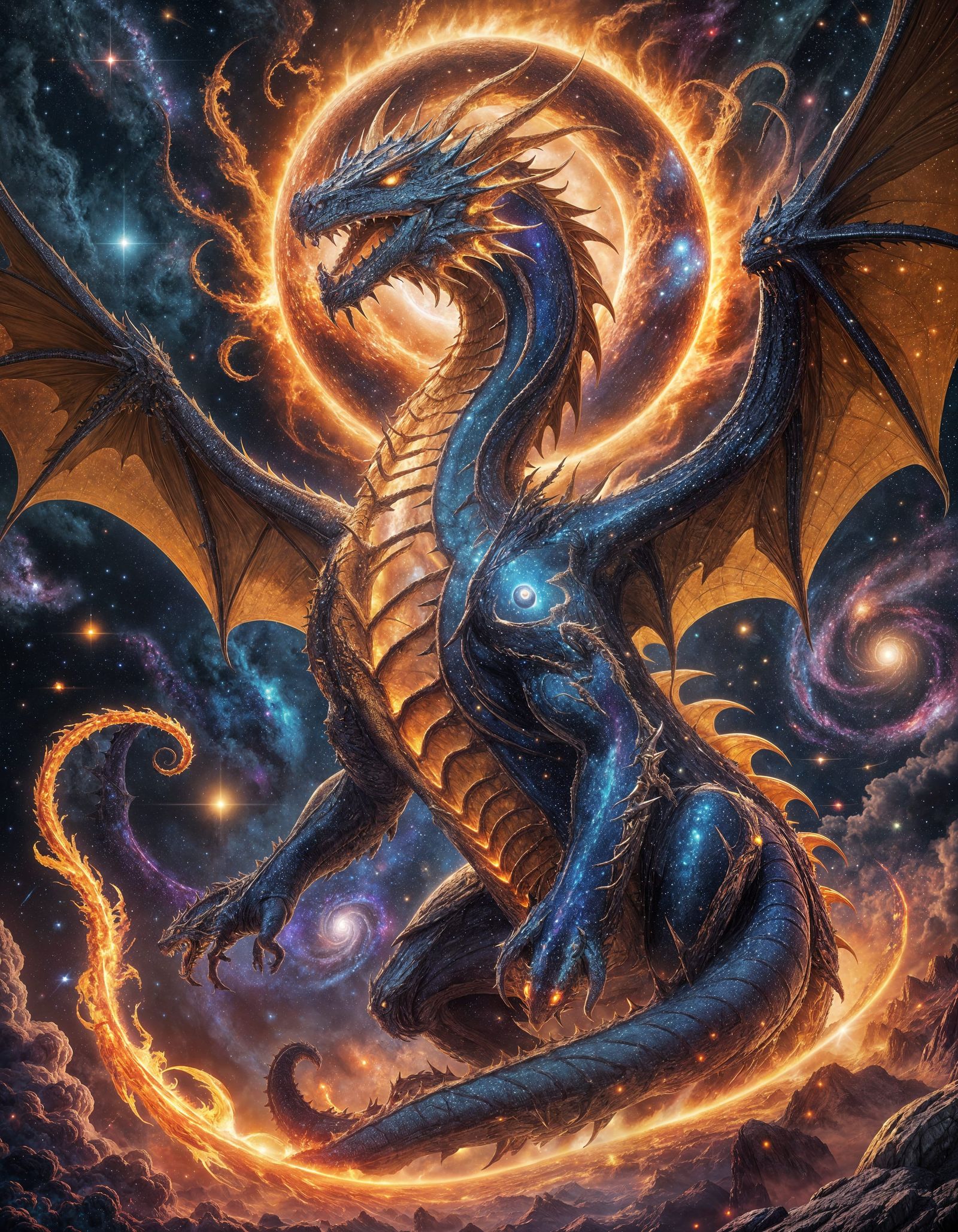 Galaxy Dragon  by @DeviLiViciousiLique X