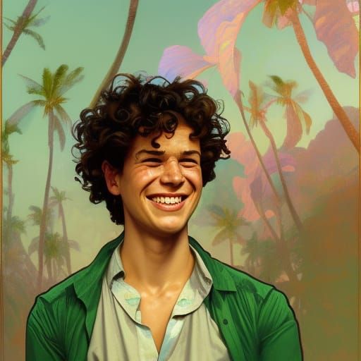 Curly-haired man