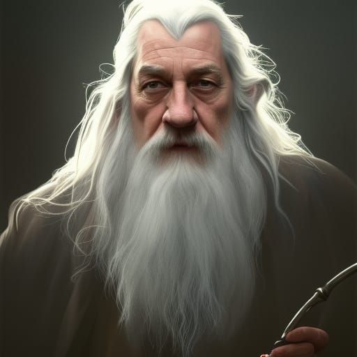 Gandalf smoking a pipe - AI Generated Artwork - NightCafe Creator