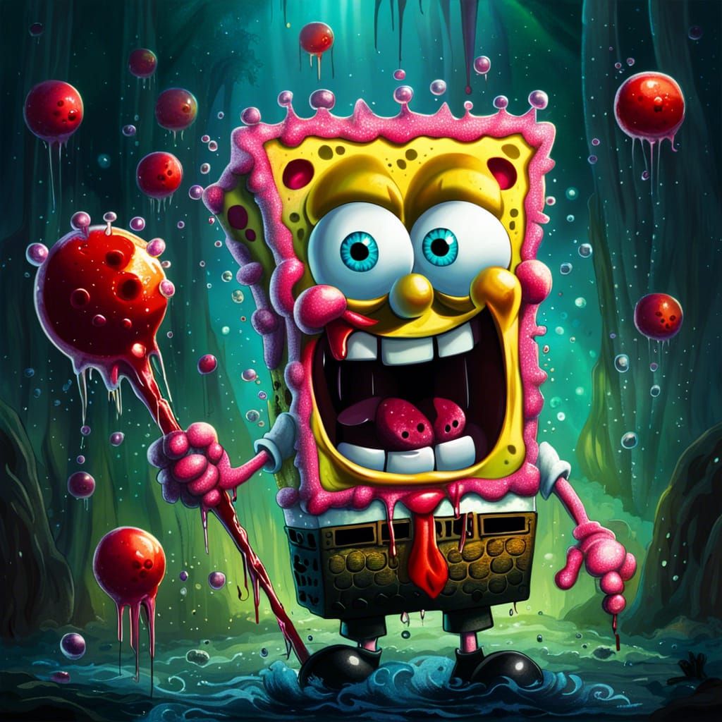 When Sponges go bad AI Generated Artwork NightCafe Creator