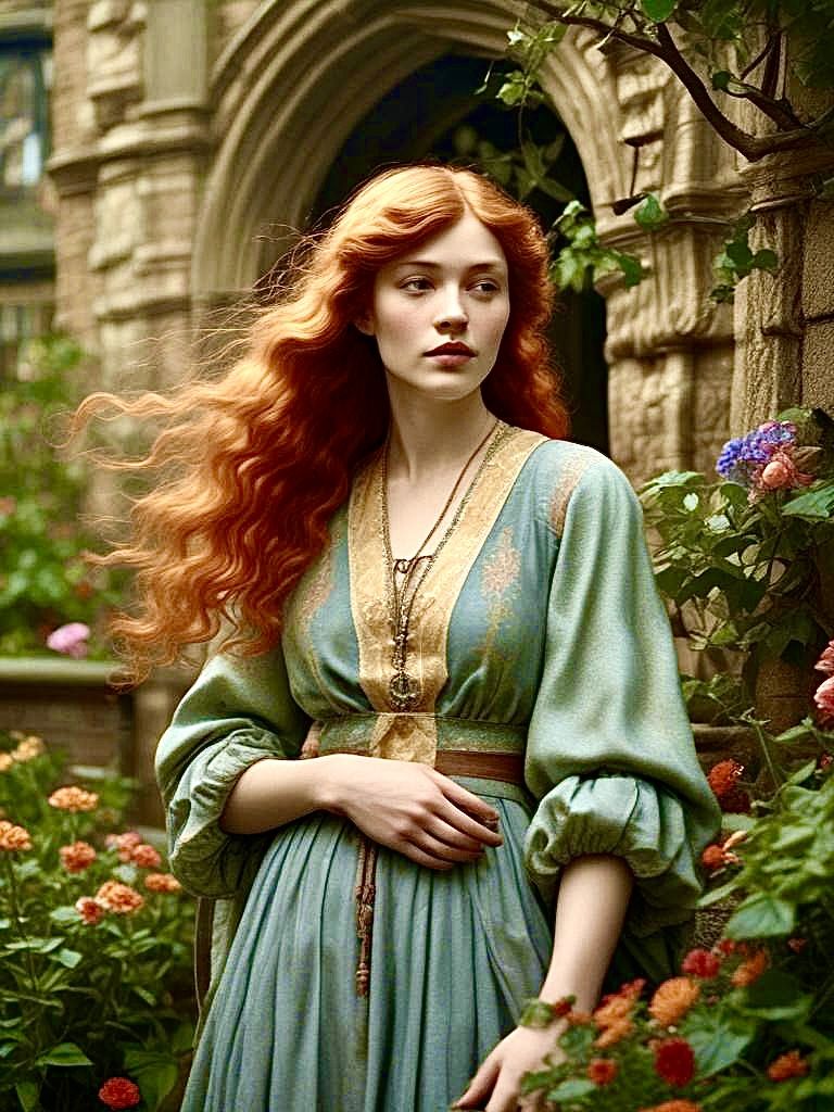 A walk in the courtyard