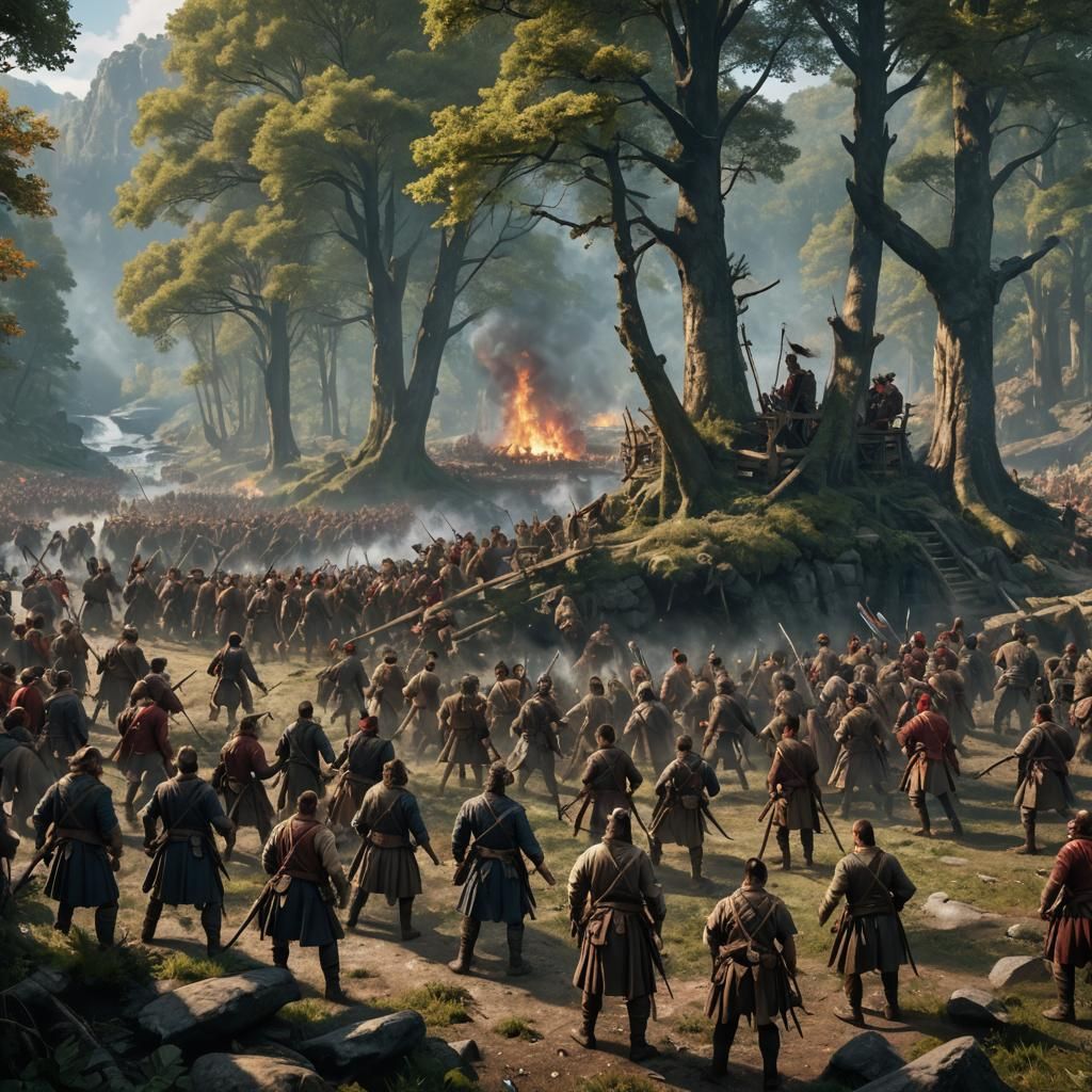 British and Mohawks fight against France from Last of Mohicans  by @Christian 
