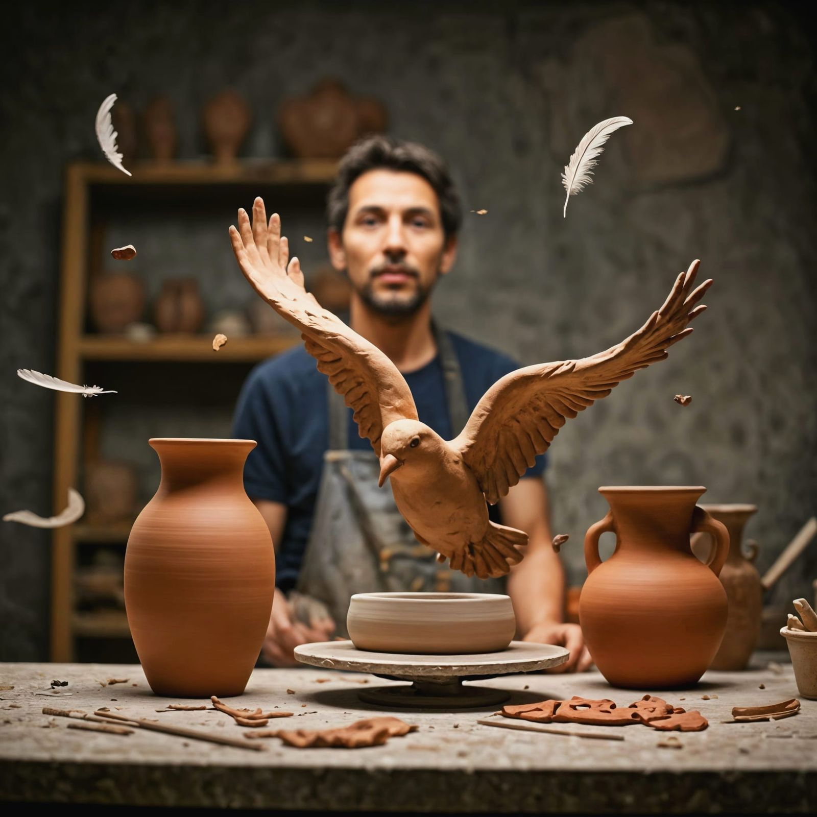 Clay birds aren't supposed to migrate... or are they?  by @MnM