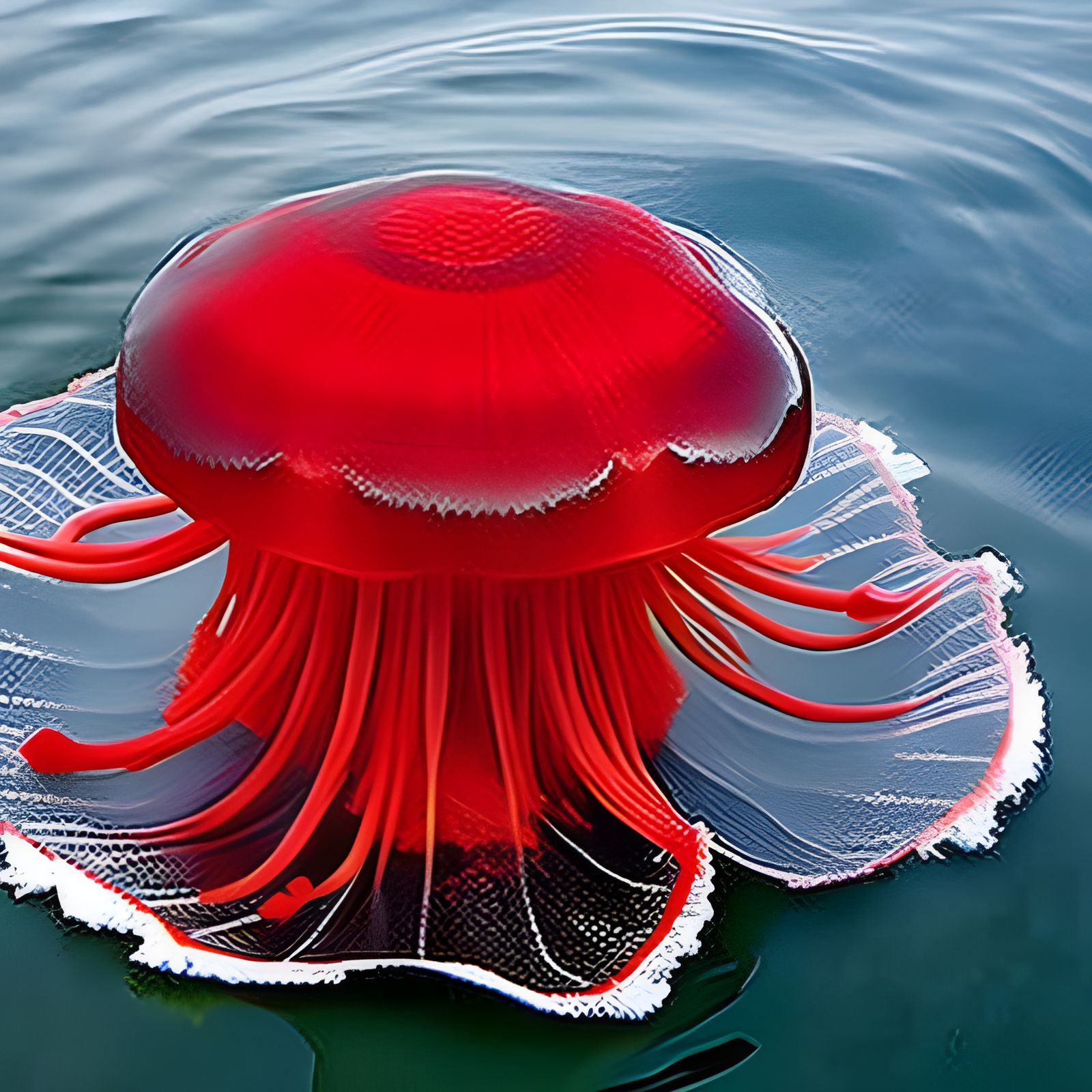 Blood Jellyfish AI Generated Artwork NightCafe Creator