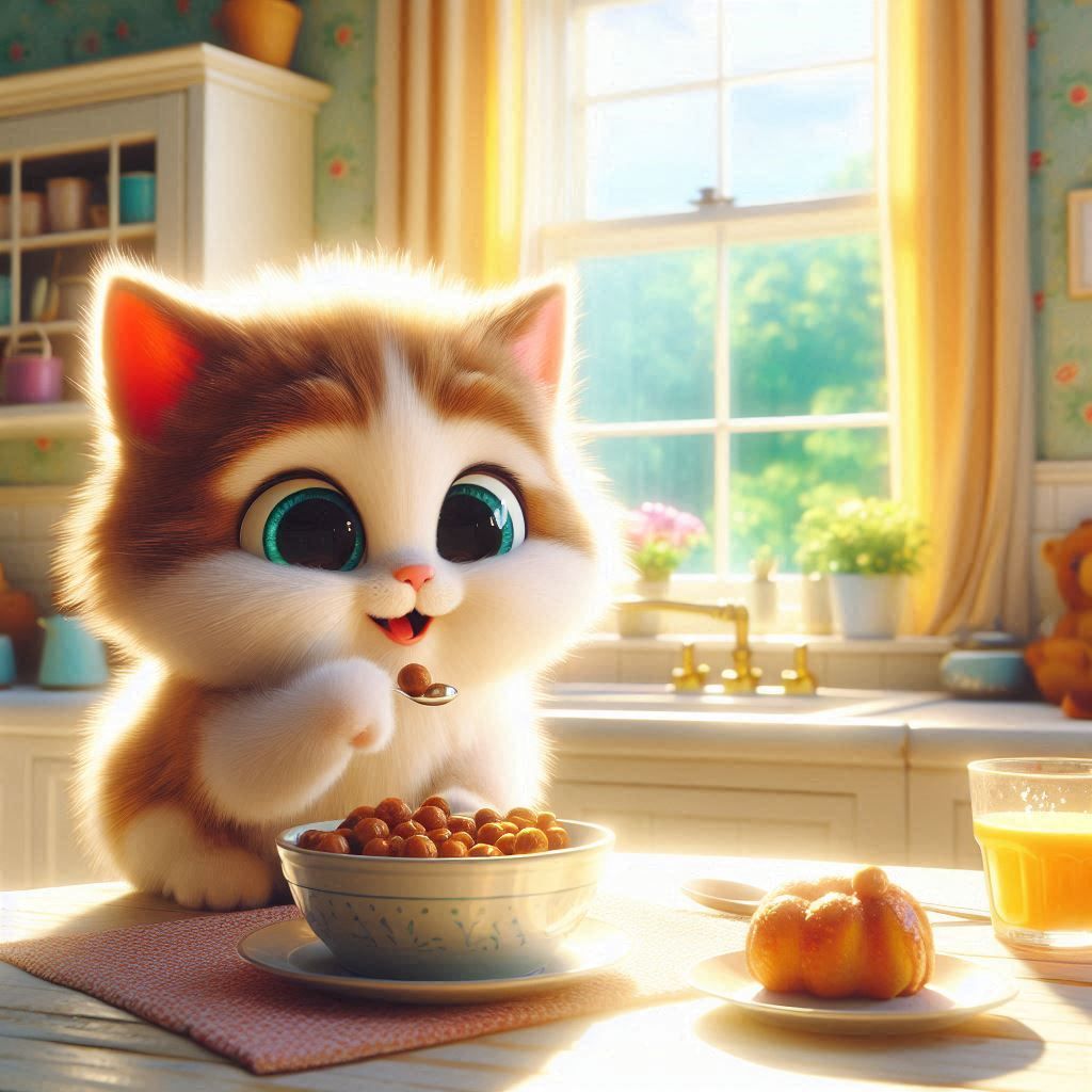 Breakfast Kitty