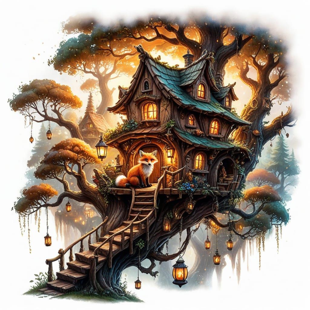Fox's Enchanted Treehouse Adventure 🦊📚📖
