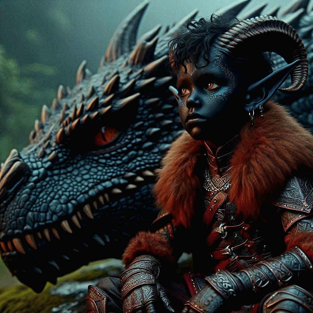Tiefling and dragon