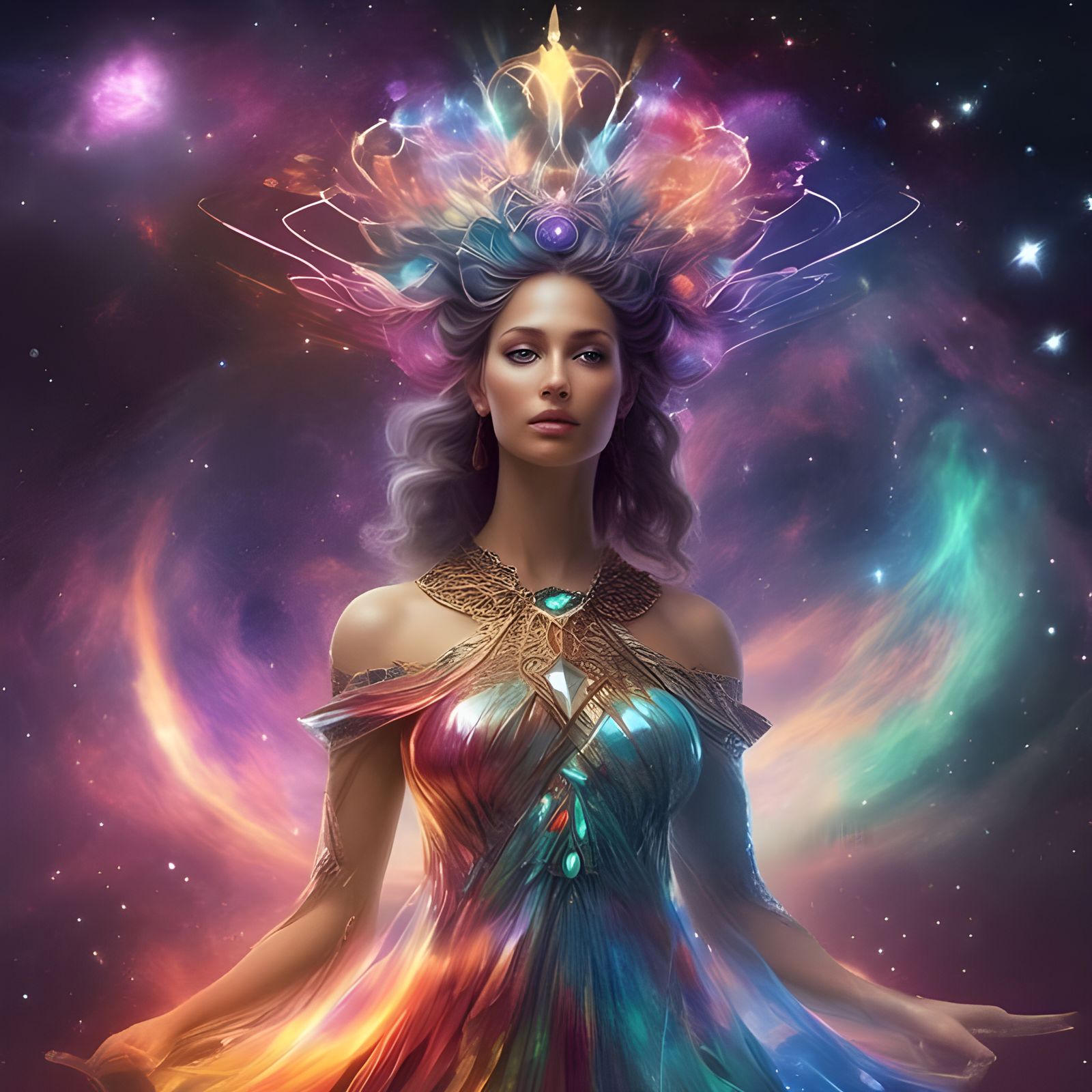 Goddess of the Universe - AI Generated Artwork - NightCafe Creator