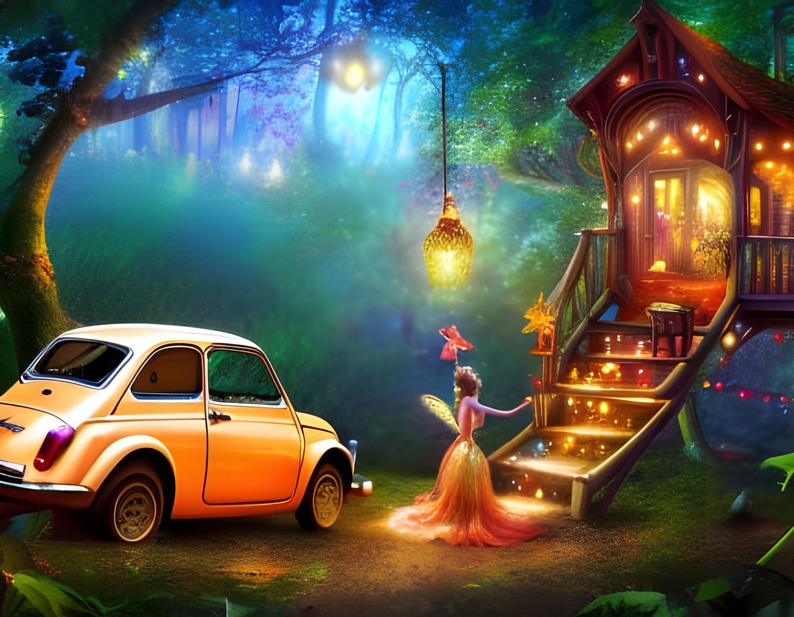 Camping in a fairy forest  by @Manaland