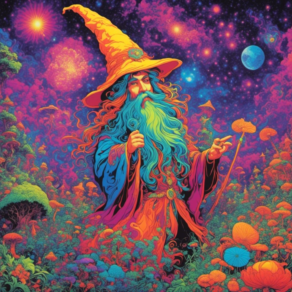 trippy wizard <lora:VintageBlacklight:1.0> 