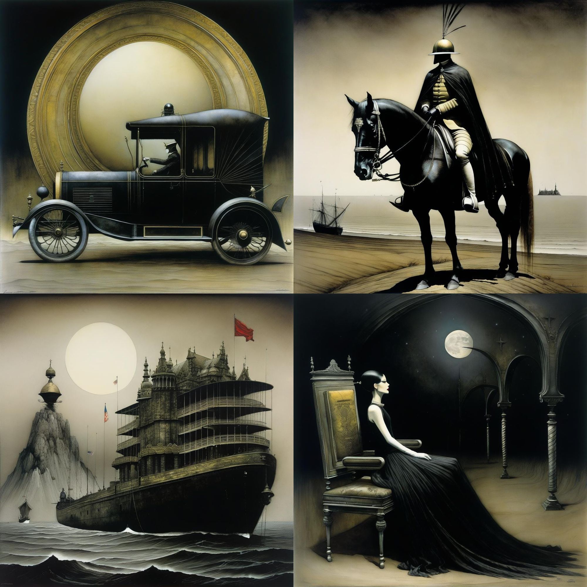 Artist Studies 1290 by Santiago Caruso AI Generated Artwork