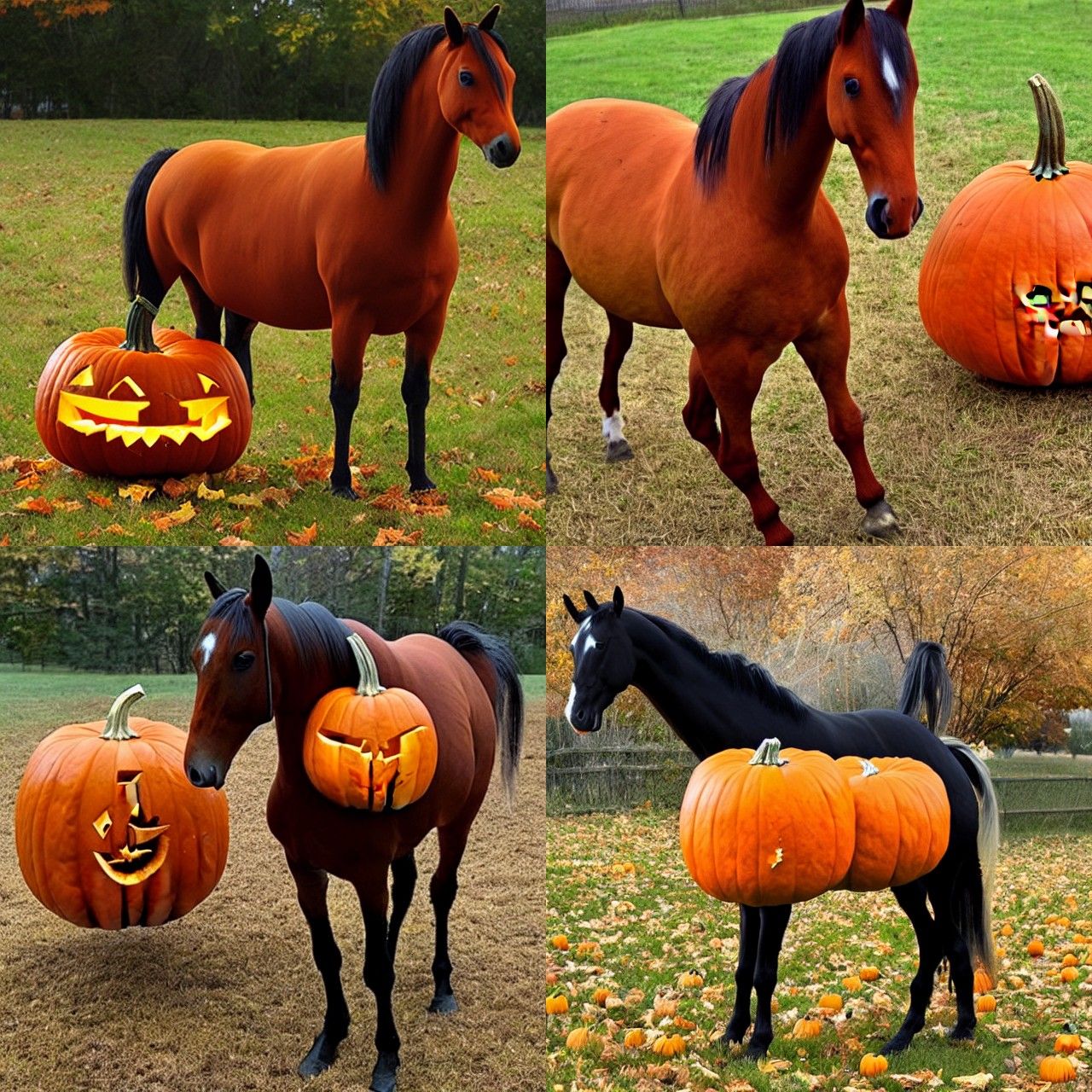 Pumpkin horse