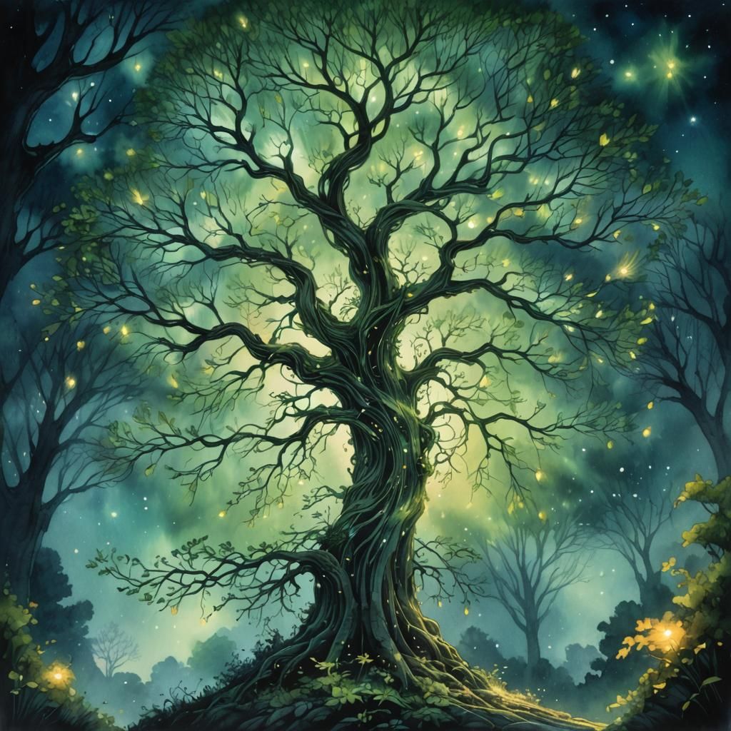 Magic Tree 2 - AI Generated Artwork - NightCafe Creator