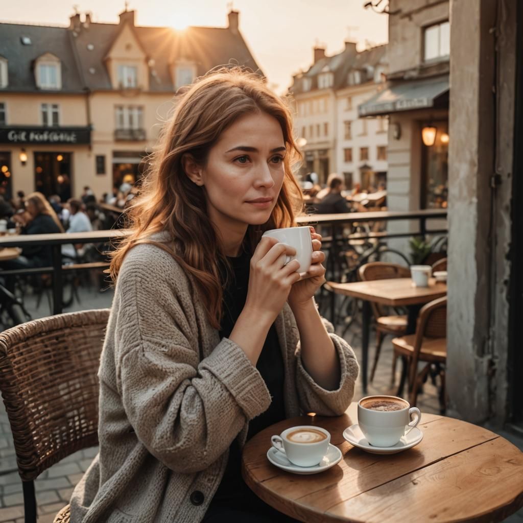 woman holding a cup of coffee  by @Fishermans_daughter