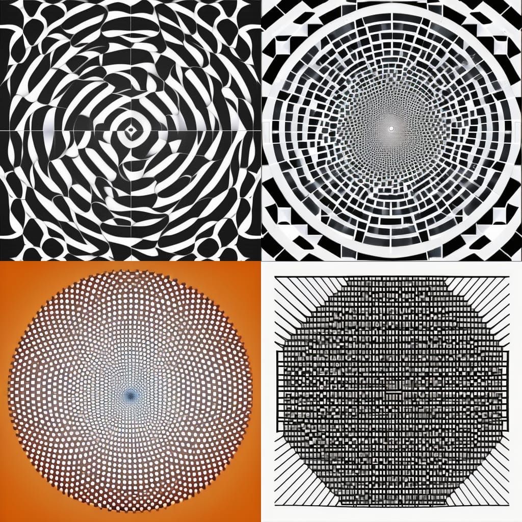 scintillating grid illusion circles detailed and precise - AI Generated ...