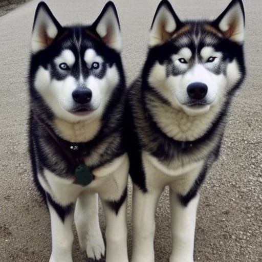 cute syberian huskies