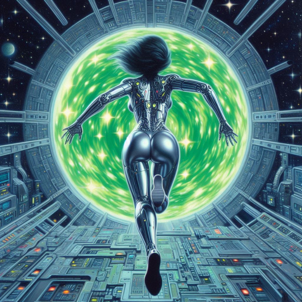 hajime sorayama retro 80s sci-fi futurism cyberpunk space ro...