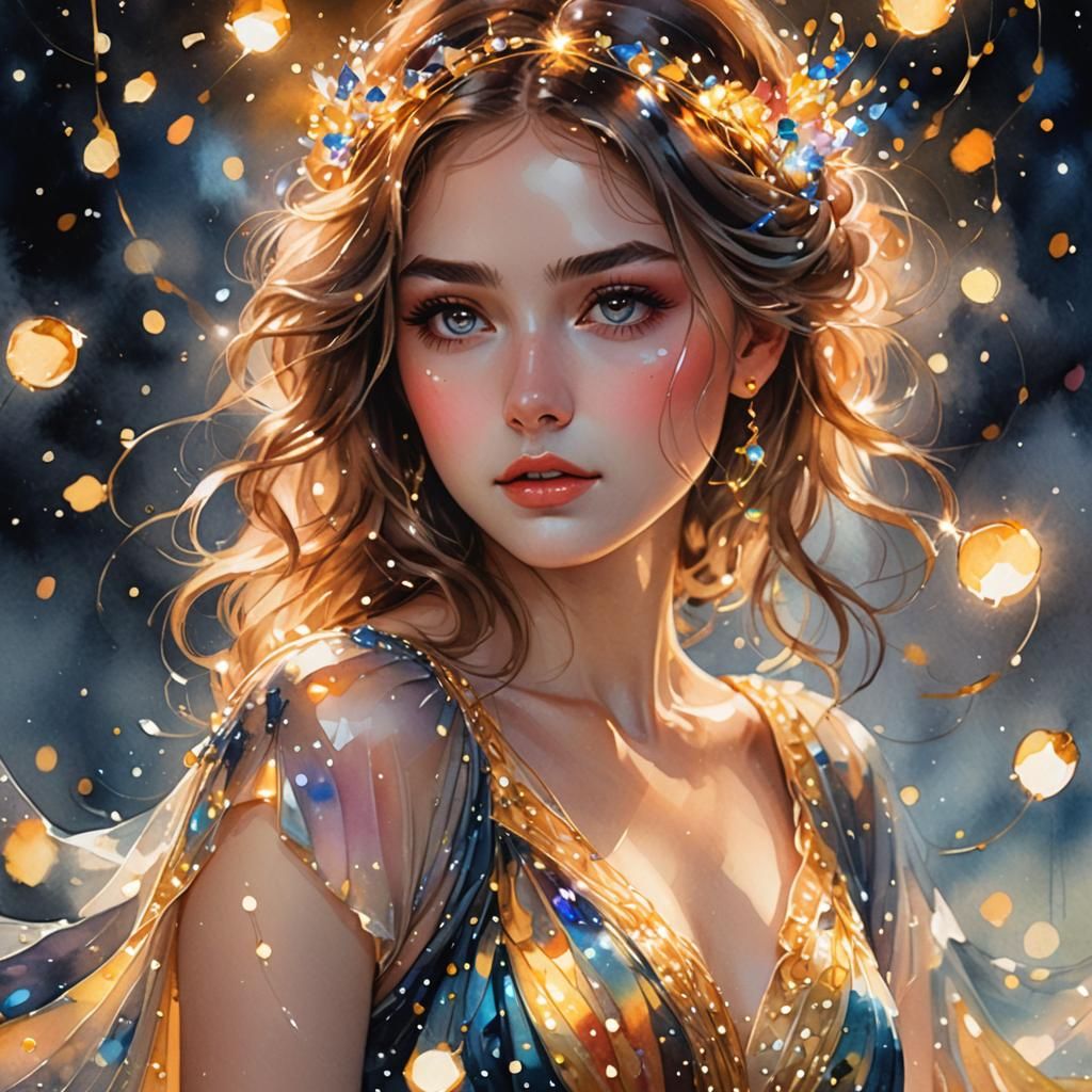 Sparkling Beauty
  by @SmitAiArtist