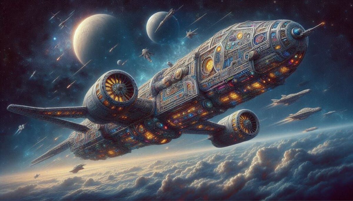 Benjamin Lacombe Style Starships