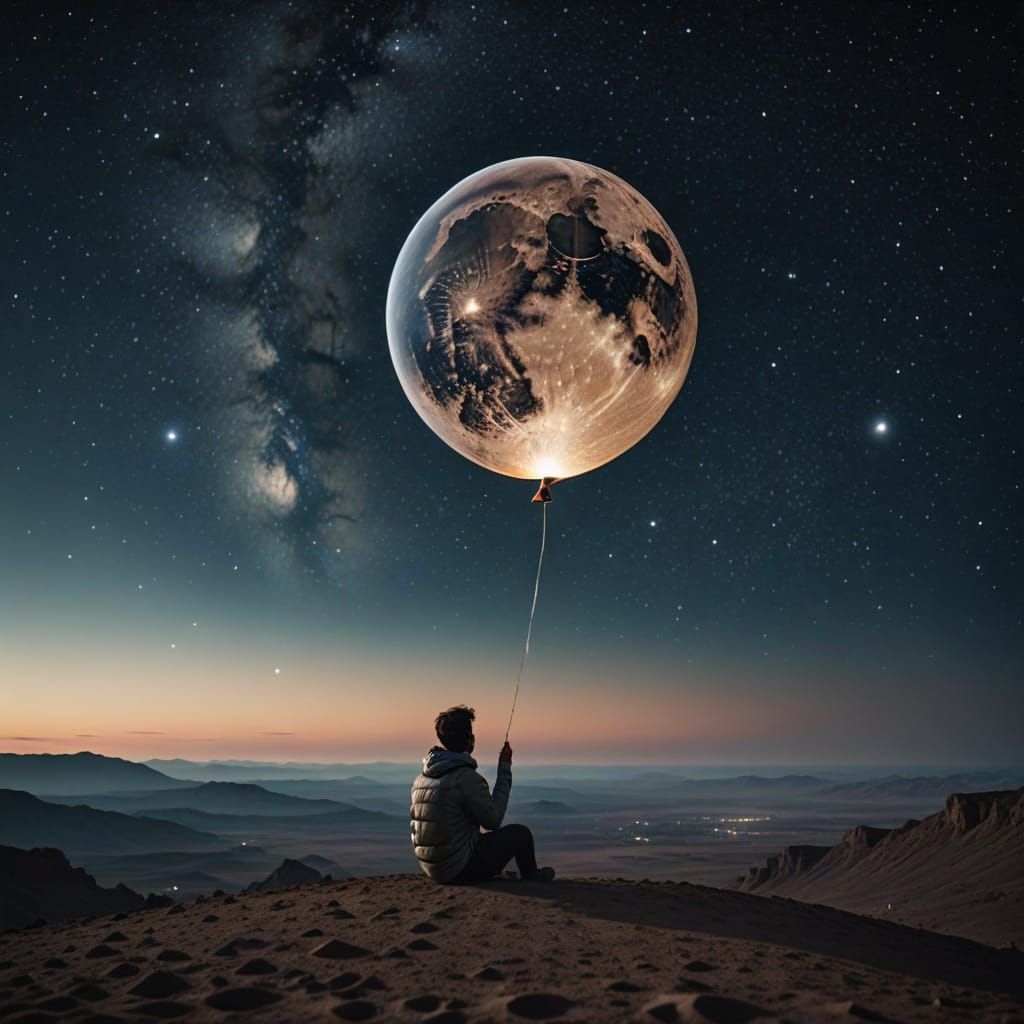 Alone with the Moon   by @Lazq