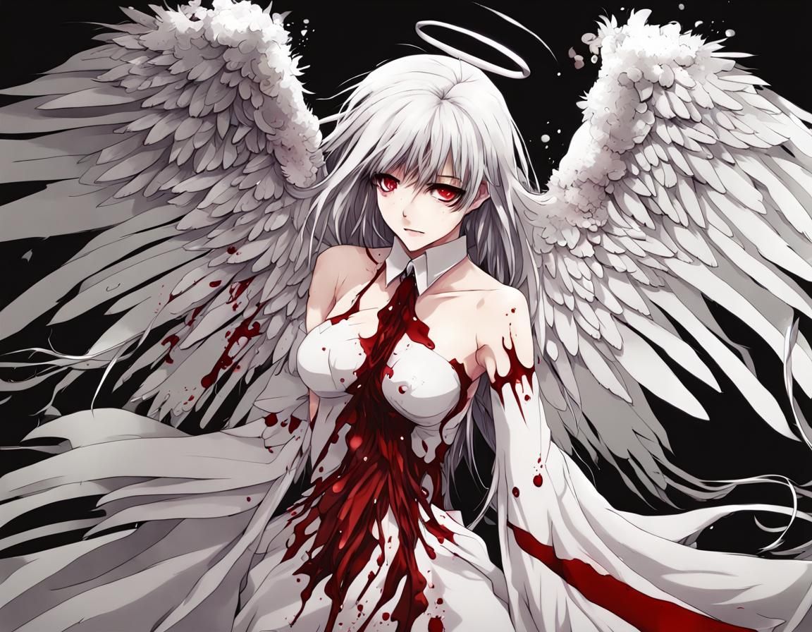 bloody angel - AI Generated Artwork - NightCafe Creator