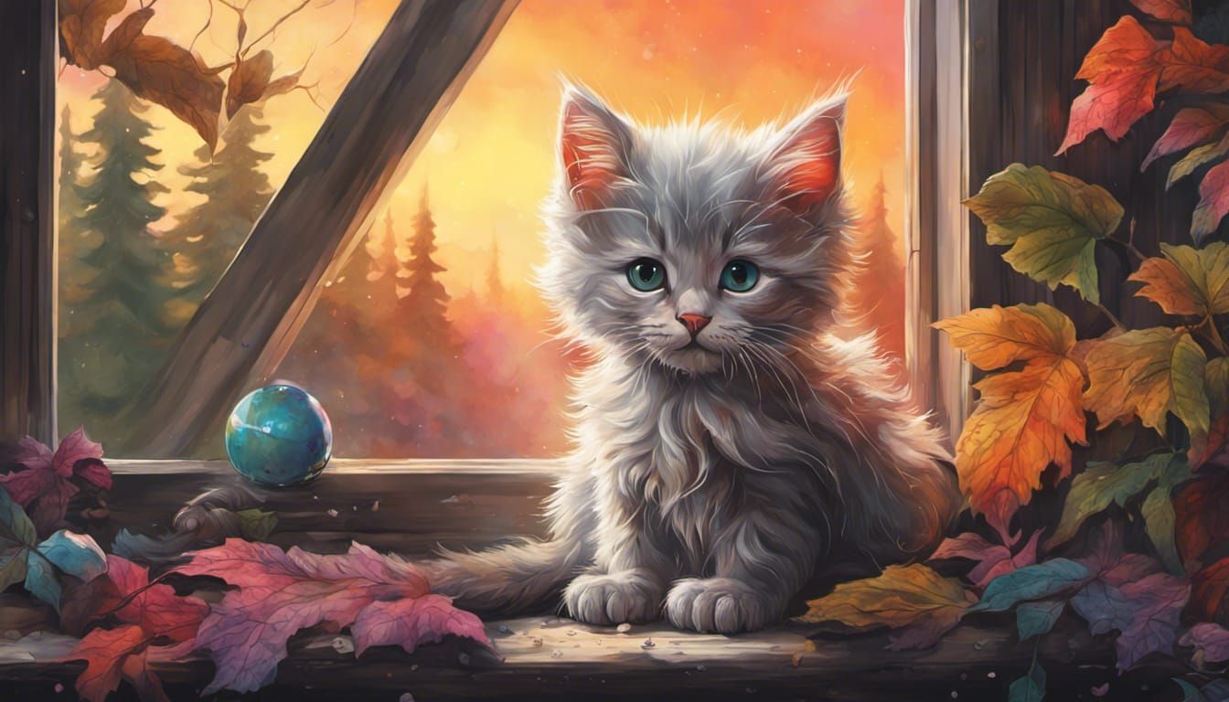 Low Cost - Cute Cat - digital art – Artsquarenft