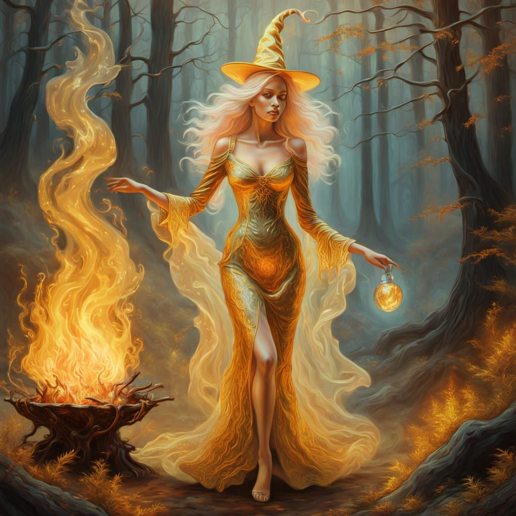 Crystal witch dancing