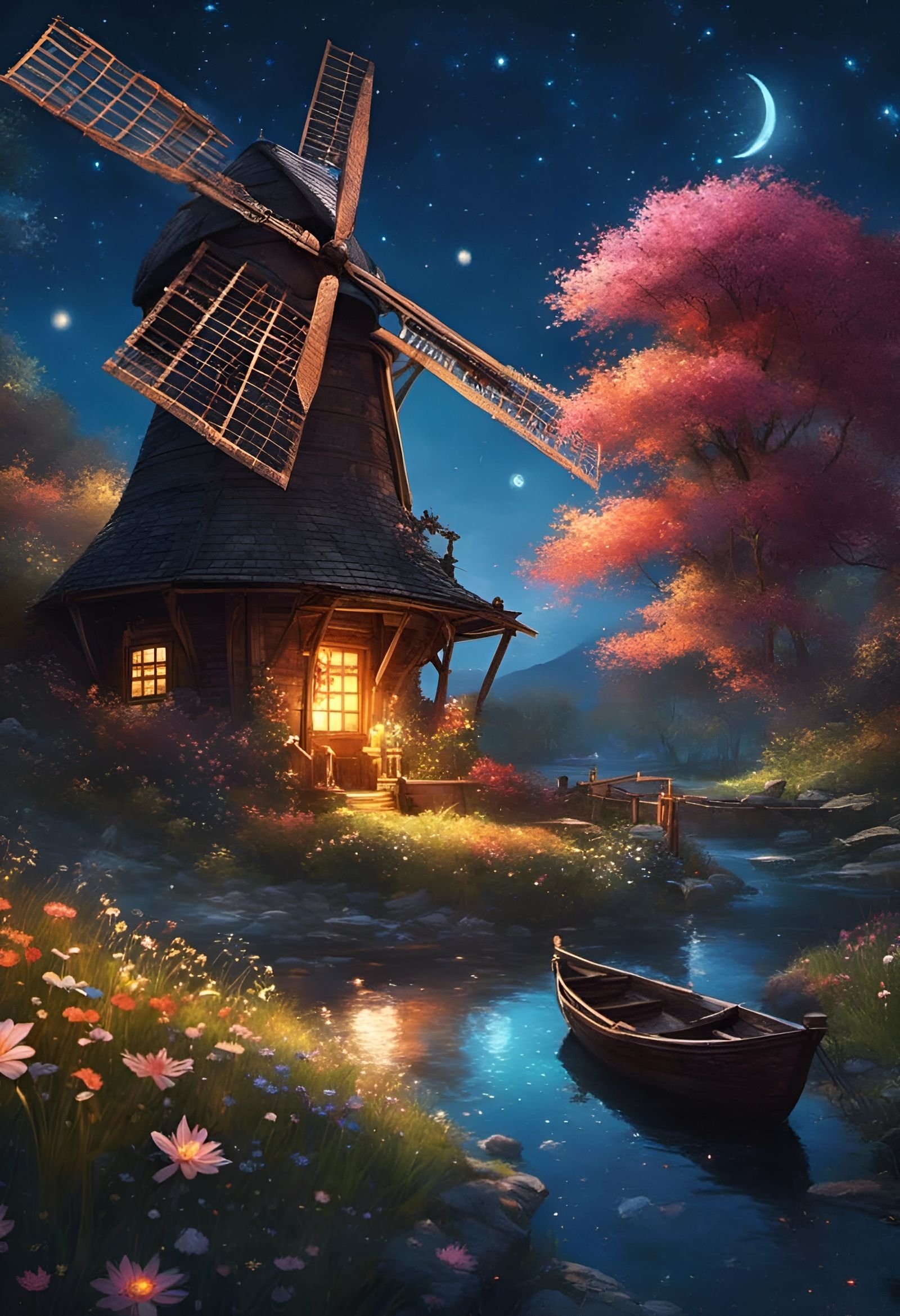 The Starry Windmill   by @Ria Hagane