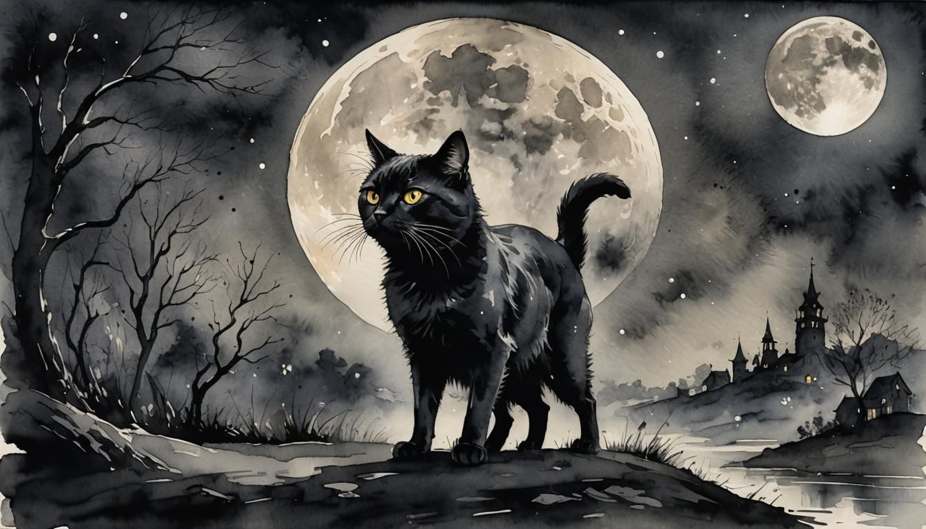 Black cat   by @ImaginatorLucy