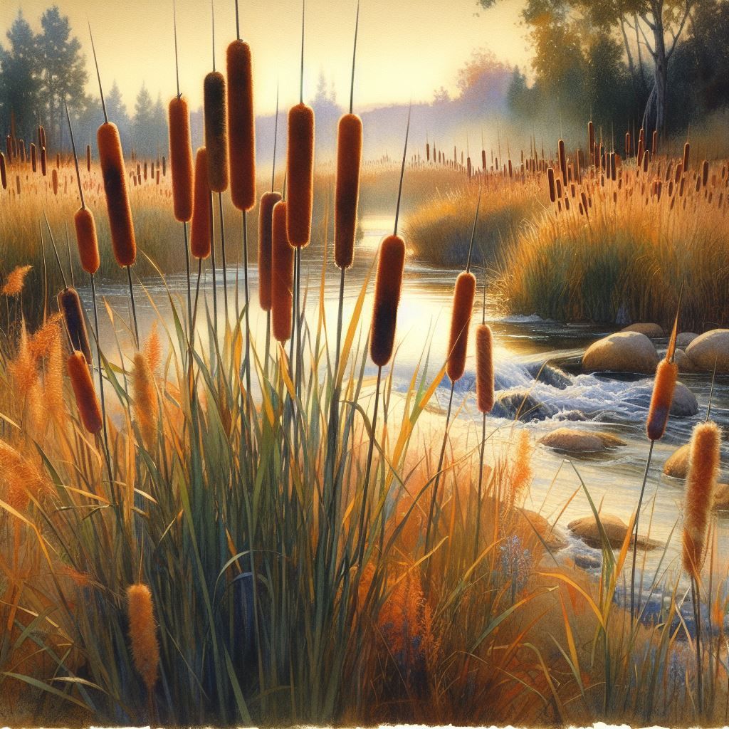cattails by the creek