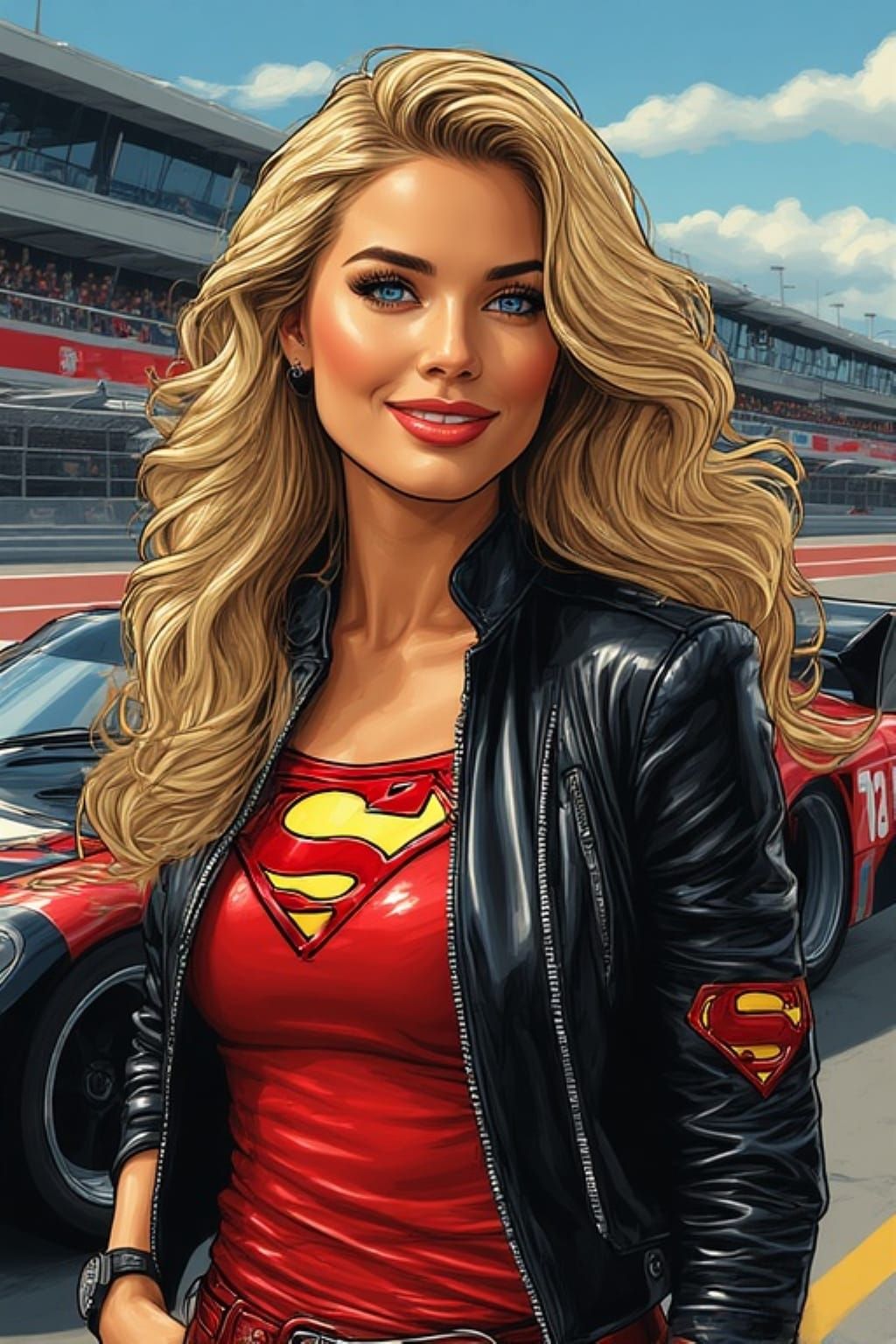 Race Fan Supergirl Uses Her Paddock Pass
