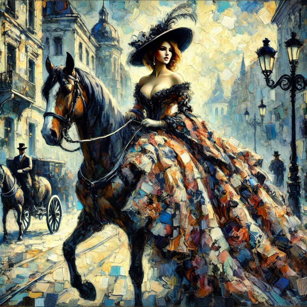 Lady on a horse