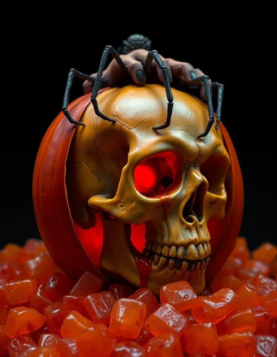A terrifying Halloween pumpkin,