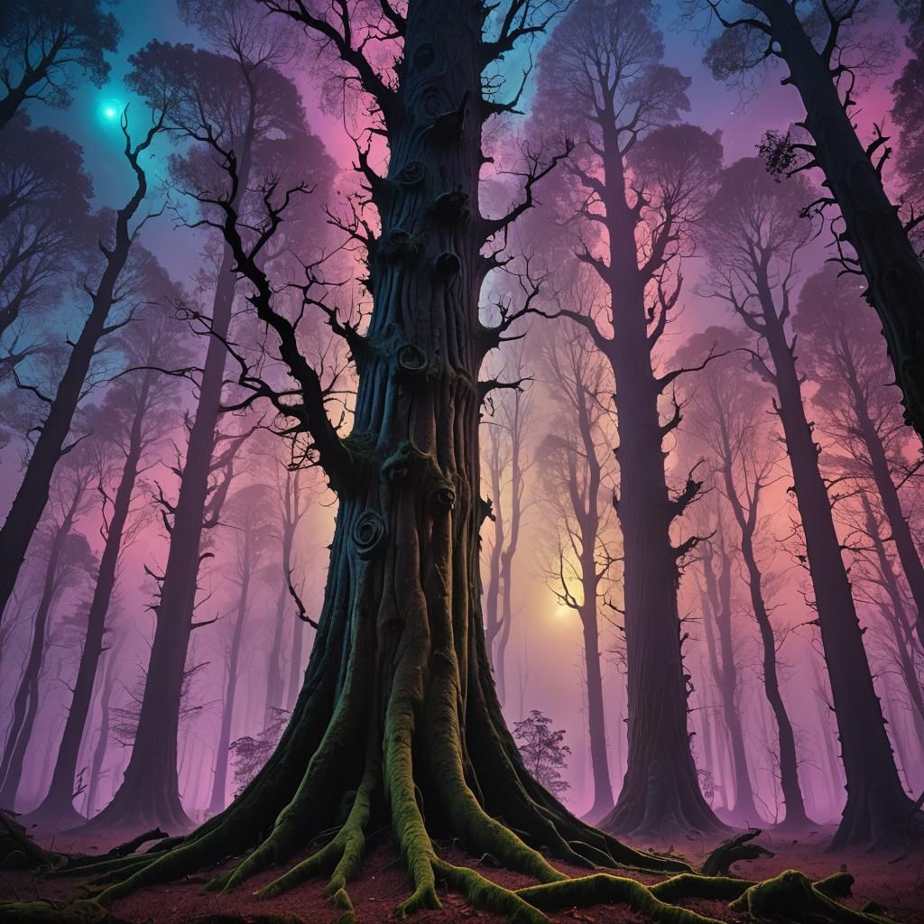Ethereal Forest: Surreal Landscape Inspired by Beksiński
