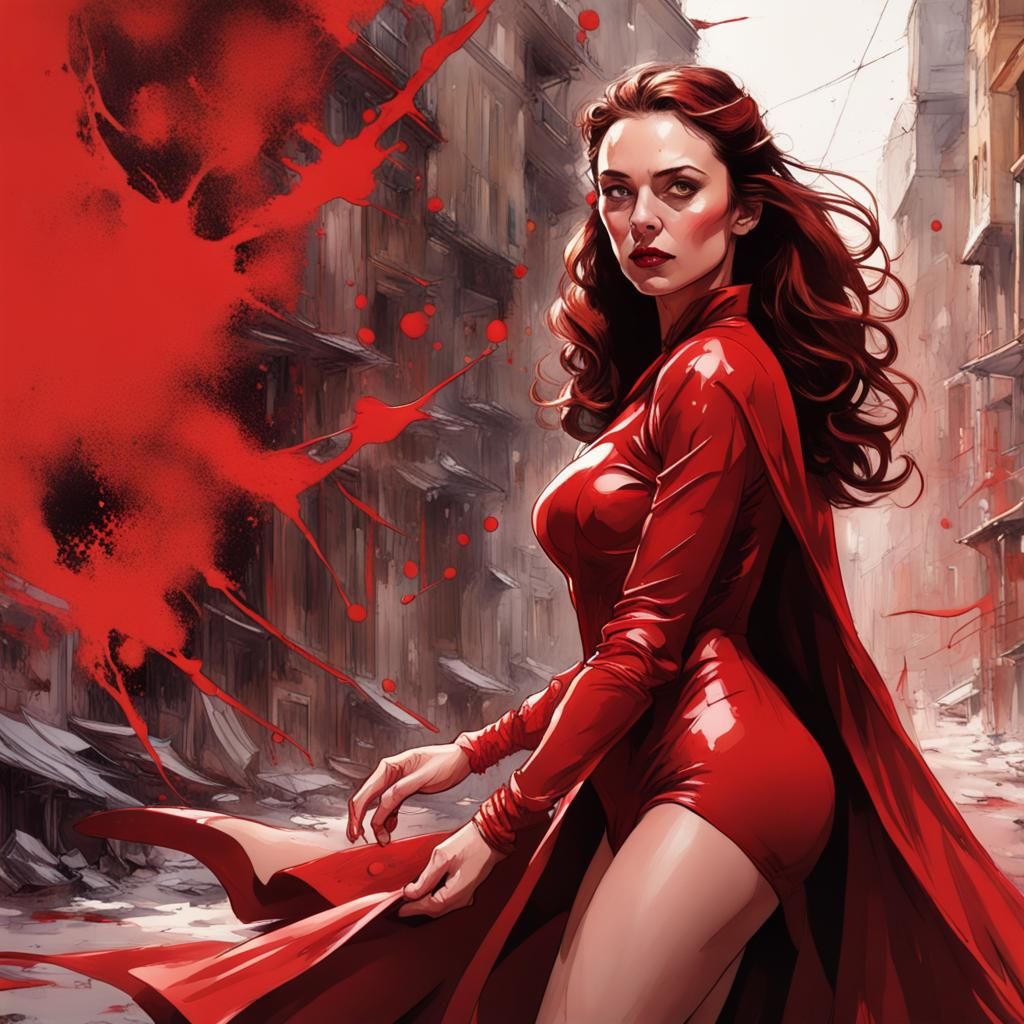 mystical queen scarlet witch - AI Generated Artwork - NightCafe Creator