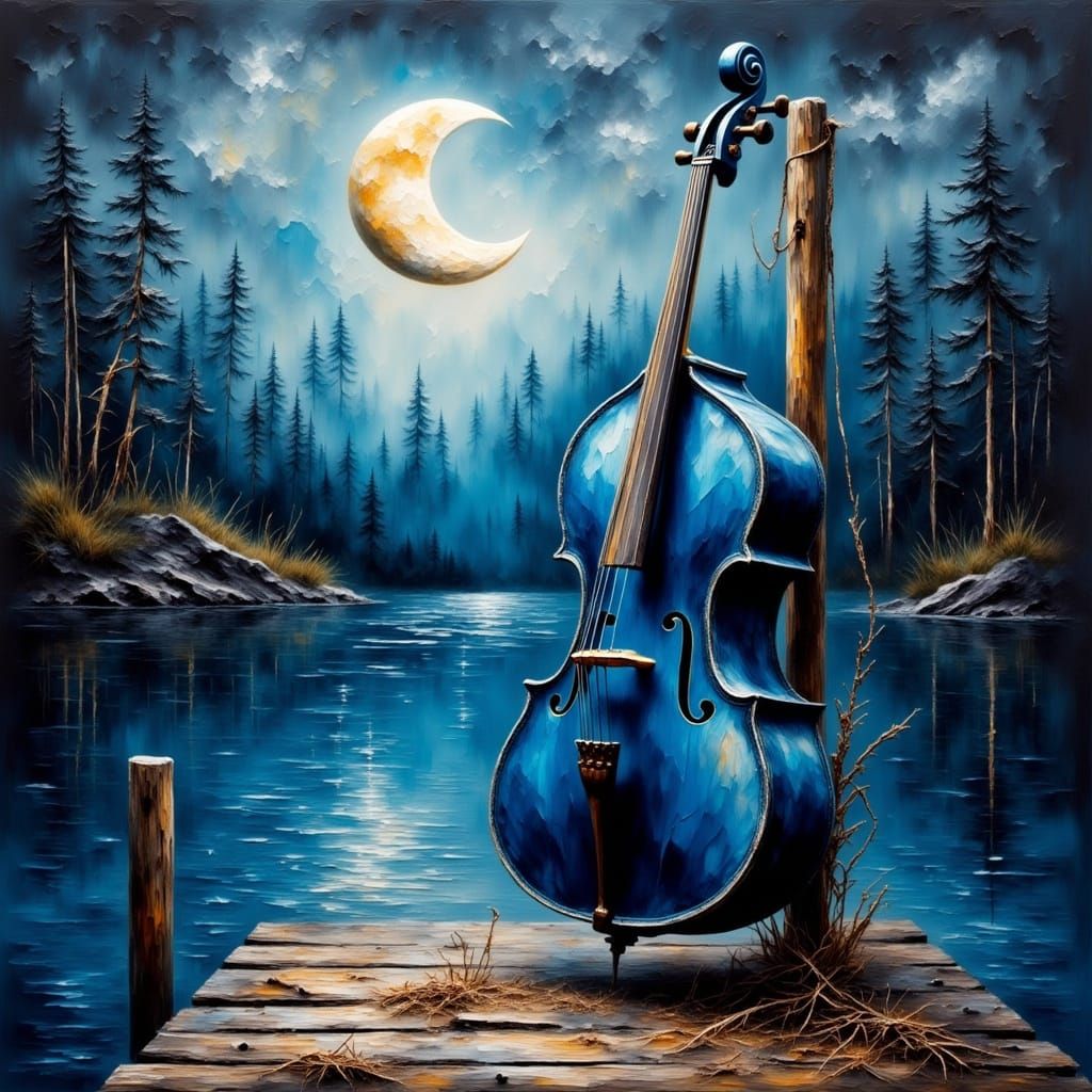 Cello at night  by @CandsL